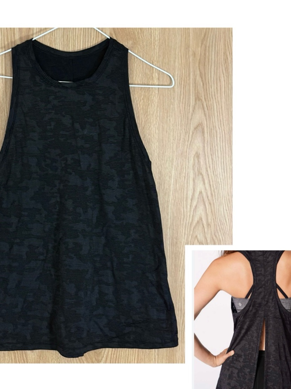 lululemon athletica ‘Miles Ahead Deep Camouflage’ Open-Back Tank